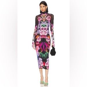 AFRM Shailene Dress in Abstract Collage